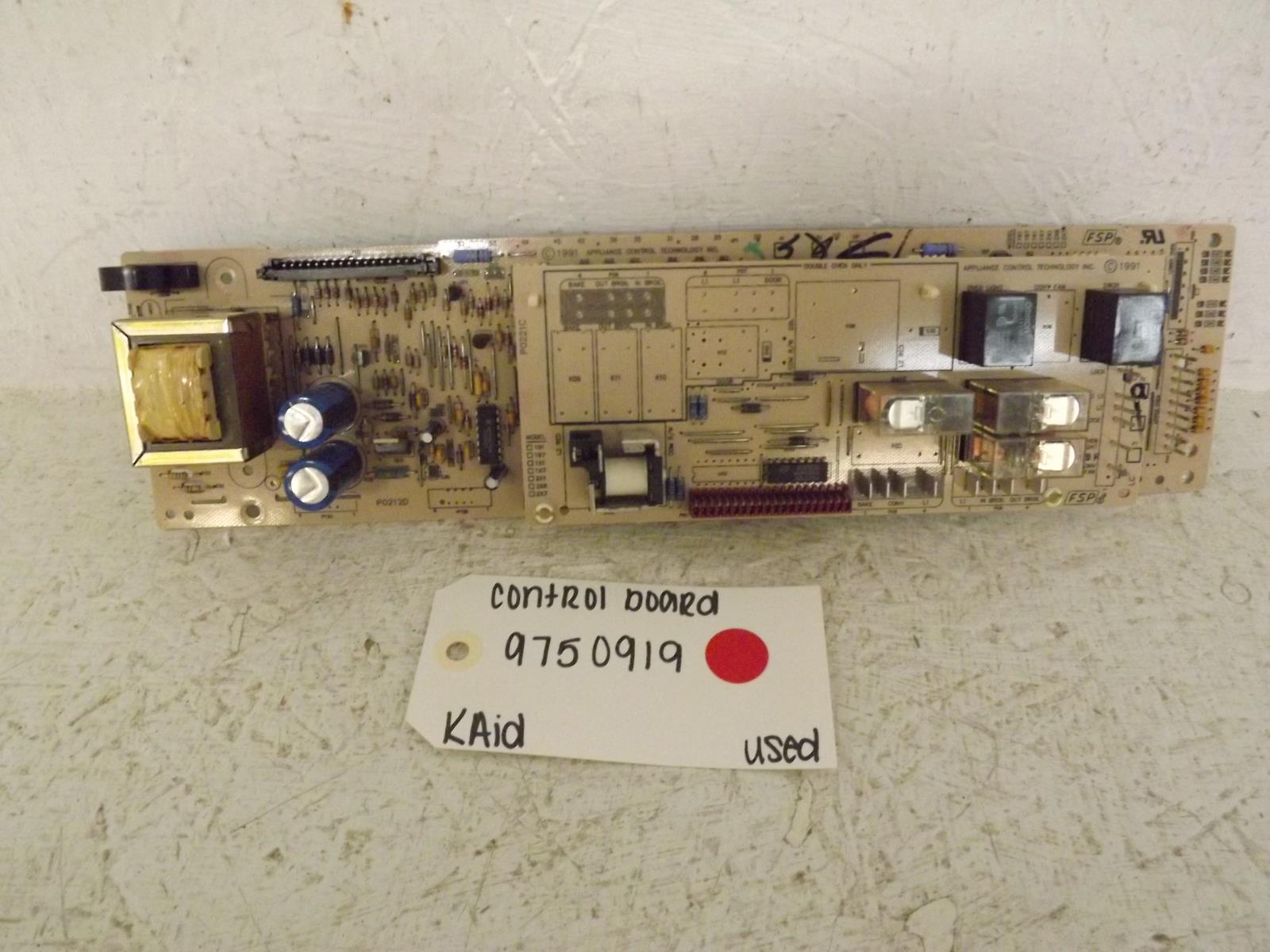 KitchenAid Range 9750919 Control Board Used KitchenAid Range 9750919 Control Board Used